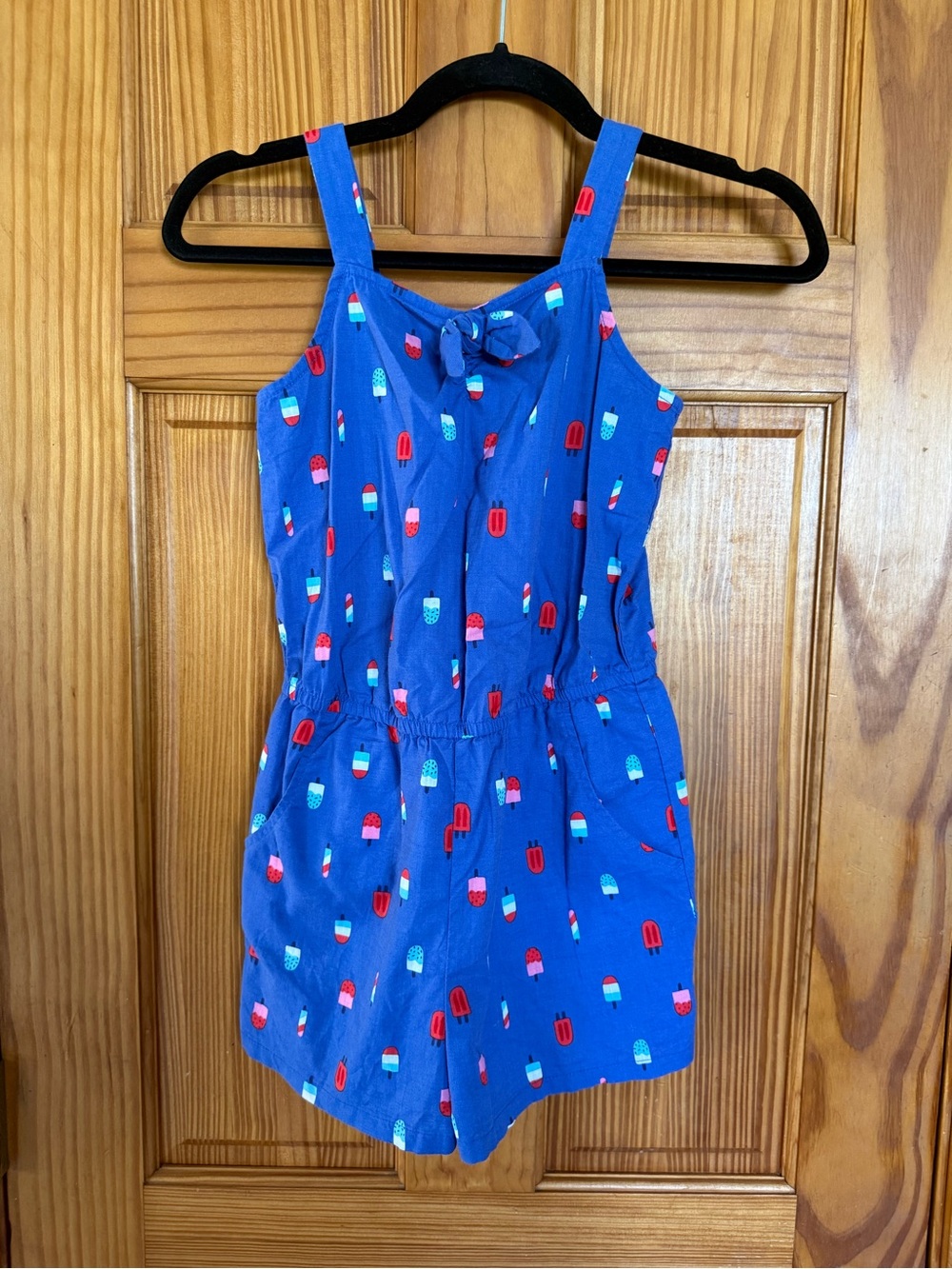 Cat & Jack Blue Popsicle-Print Girls Romper
